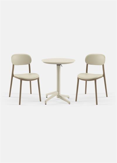 TİLİA BİSTRO SET MOON MASA KATLANIR Ø60 CM YUVARLAK - ALİ SANDALYE