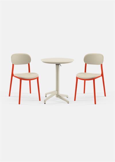 TİLİA BİSTRO SET MOON MASA KATLANIR Ø60 CM YUVARLAK - ALİ SANDALYE