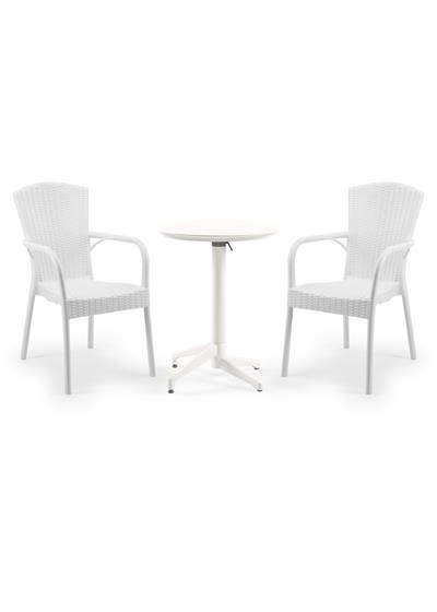 TİLİA BİSTRO SET MOON MASA KATLANIR Ø60 CM YUVARLAK - ROYAL KOLTUK