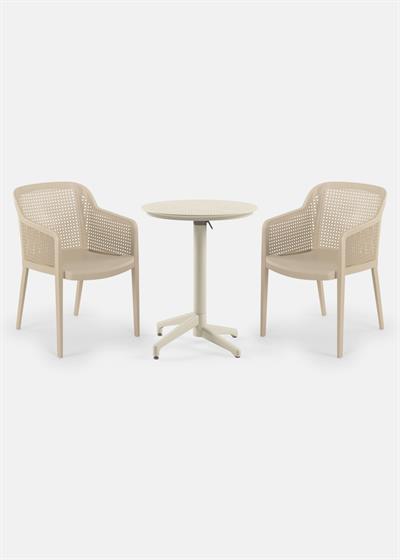 TİLİA BİSTRO SET MOON MASA KATLANIR Ø60 CM YUVARLAK - OCTA KOLTUK