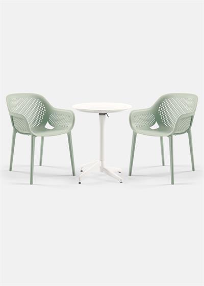 TİLİA BİSTRO SET MOON MASA KATLANIR Ø60 CM YUVARLAK - ATRA KOLTUK