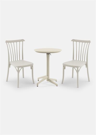 TİLİA BİSTRO SET MOON MASA KATLANIR Ø60 CM YUVARLAK - GOZO SANDALYE