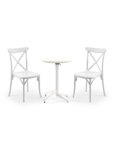 TİLİA BİSTRO SET MOON MASA KATLANIR Ø60 CM YUVARLAK - CAPRİ SANDALYE