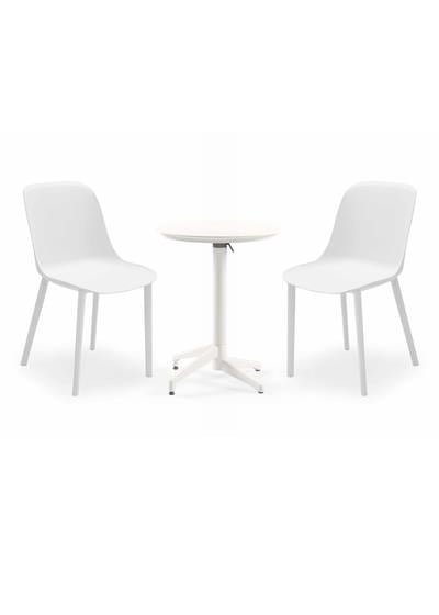 TİLİA BİSTRO SET MOON MASA KATLANIR Ø60 CM YUVARLAK - SHELL-P SANDALYE