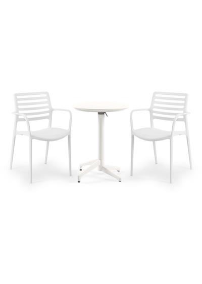 TİLİA BİSTRO SET MOON MASA KATLANIR Ø60 CM YUVARLAK - LOUİSE-XL KOLTUK