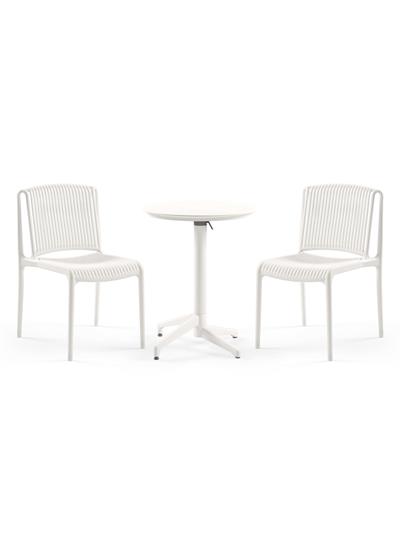 TİLİA BİSTRO SET MOON MASA KATLANIR Ø60 CM YUVARLAK - NES SANDALYE