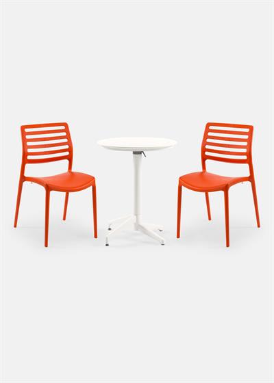 TİLİA BİSTRO SET MOON MASA KATLANIR Ø60 CM YUVARLAK - LOUİSE SANDALYE