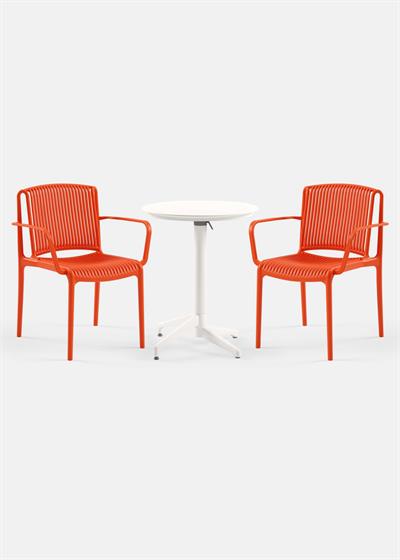 TİLİA BİSTRO SET MOON MASA KATLANIR Ø60 CM YUVARLAK - NES KOLTUK