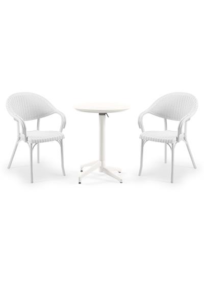 TİLİA BİSTRO SET MOON MASA KATLANIR Ø60 CM YUVARLAK - FLASH-R KOLTUK