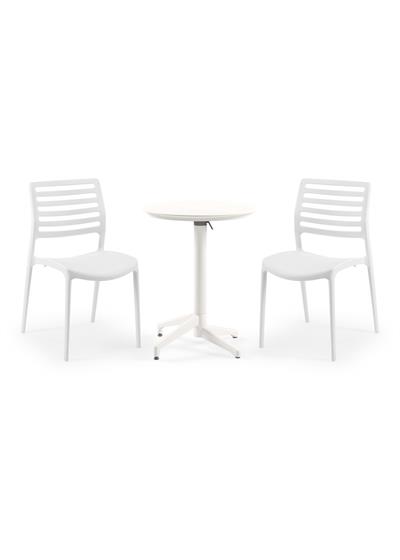 TİLİA BİSTRO SET MOON MASA KATLANIR Ø60 CM YUVARLAK - LOUİSE SANDALYE