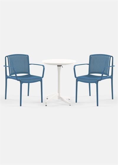 TİLİA BİSTRO SET MOON MASA KATLANIR Ø60 CM YUVARLAK - NES KOLTUK