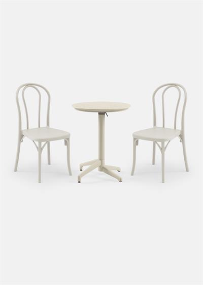 TİLİA BİSTRO SET MOON MASA KATLANIR Ø60 CM YUVARLAK - SOZO SANDALYE