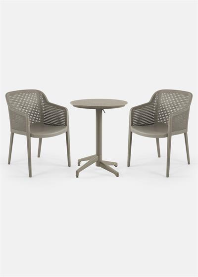 TİLİA BİSTRO SET MOON MASA KATLANIR Ø60 CM YUVARLAK - OCTA KOLTUK