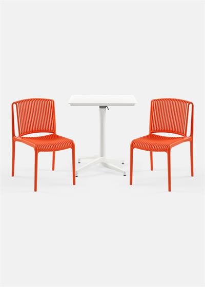 TİLİA BİSTRO SET MOON MASA KATLANIR 70X70 KARE - NES SANDALYE