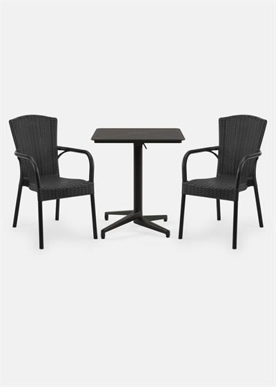 TİLİA BİSTRO SET MOON MASA KATLANIR 70X70 KARE - ROYAL KOLTUK