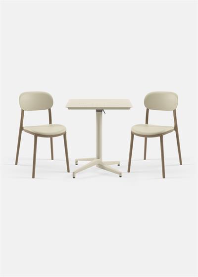 TİLİA BİSTRO SET MOON MASA KATLANIR 70X70 KARE - ALİ SANDALYE