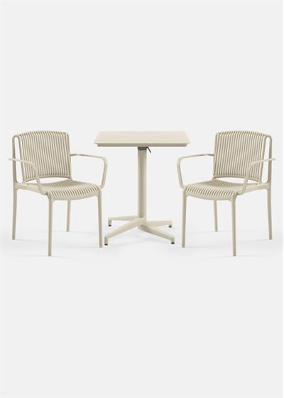 TİLİA BİSTRO SET MOON MASA KATLANIR 70X70 KARE - NES KOLTUK