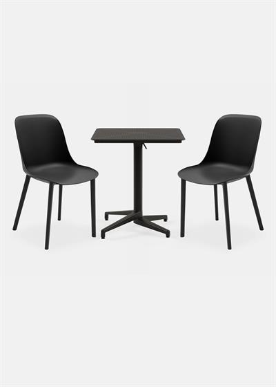 TİLİA BİSTRO SET MOON MASA KATLANIR 70X70 KARE - SHELL-P SANDALYE