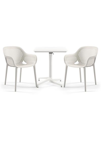 TİLİA BİSTRO SET MOON MASA KATLANIR 70X70 KARE - ATRA KOLTUK