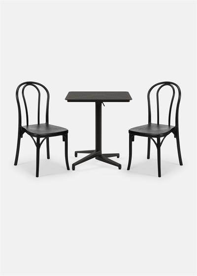 TİLİA BİSTRO SET MOON MASA KATLANIR 70X70 KARE - SOZO SANDALYE