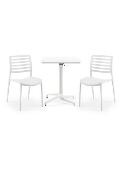 TİLİA BİSTRO SET MOON MASA KATLANIR 70X70 KARE - LOUİSE SANDALYE