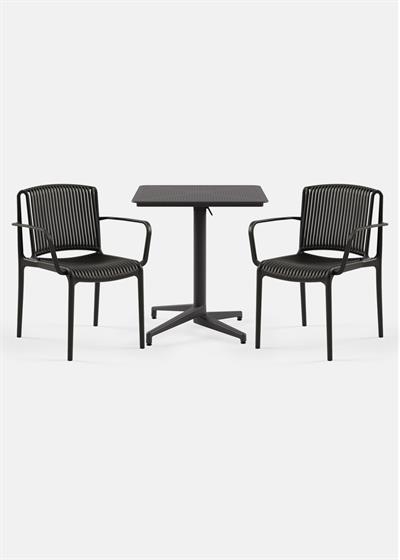 TİLİA BİSTRO SET MOON MASA KATLANIR 70X70 KARE - NES KOLTUK