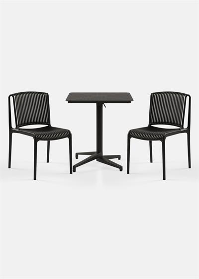 TİLİA BİSTRO SET MOON MASA KATLANIR 70X70 KARE - NES SANDALYE