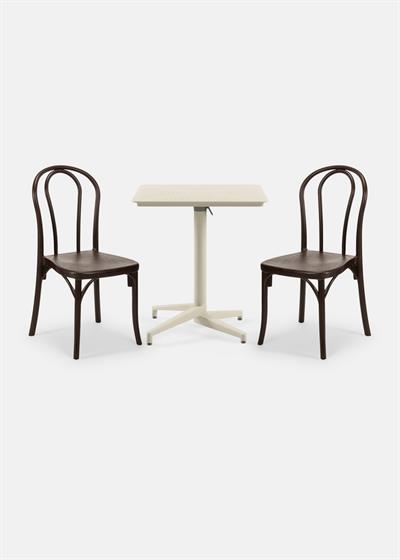 TİLİA BİSTRO SET MOON MASA KATLANIR 70X70 KARE - SOZO SANDALYE