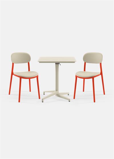 TİLİA BİSTRO SET MOON MASA KATLANIR 70X70 KARE - ALİ SANDALYE