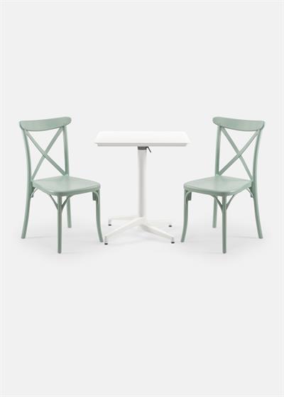 TİLİA BİSTRO SET MOON MASA KATLANIR 70X70 KARE - CAPRİ SANDALYE