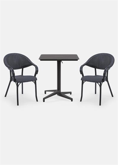 TİLİA BİSTRO SET MOON MASA KATLANIR 70X70 KARE - FLASH-R KOLTUK