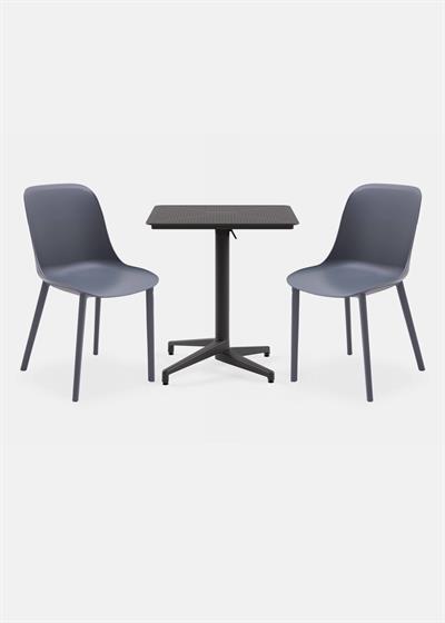 TİLİA BİSTRO SET MOON MASA KATLANIR 70X70 KARE - SHELL-P SANDALYE