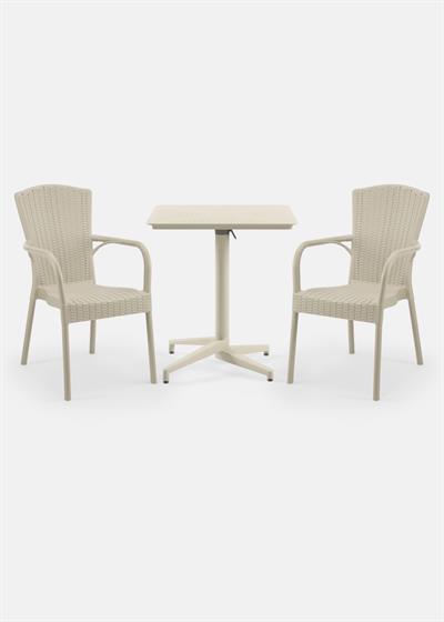 TİLİA BİSTRO SET MOON MASA KATLANIR 70X70 KARE - ROYAL KOLTUK