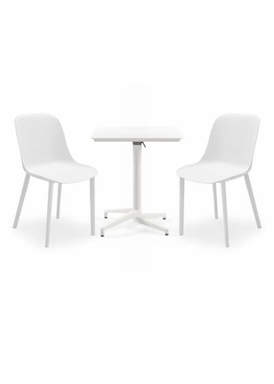 TİLİA BİSTRO SET MOON MASA KATLANIR 70X70 KARE - SHELL-P SANDALYE