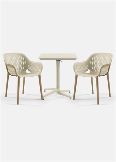 TİLİA BİSTRO SET MOON MASA KATLANIR 70X70 KARE - ATRA KOLTUK