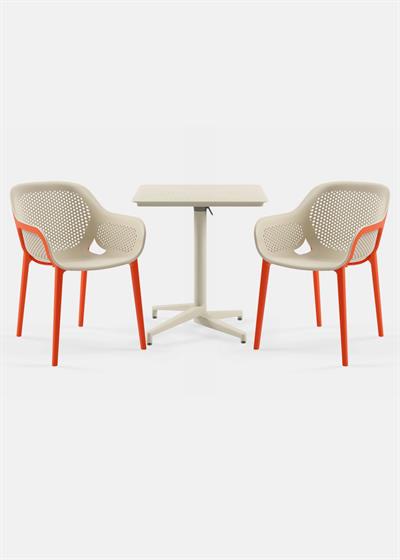 TİLİA BİSTRO SET MOON MASA KATLANIR 70X70 KARE - ATRA KOLTUK