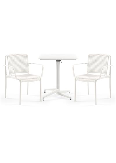 TİLİA BİSTRO SET MOON MASA KATLANIR 70X70 KARE - NES KOLTUK