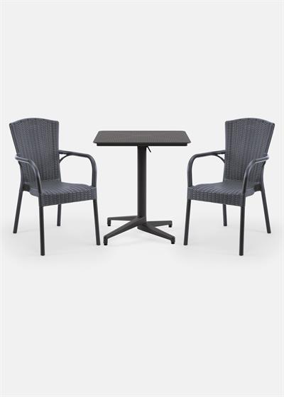 TİLİA BİSTRO SET MOON MASA KATLANIR 70X70 KARE - ROYAL KOLTUK