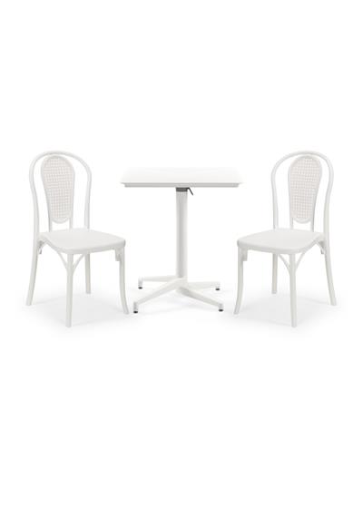 TİLİA BİSTRO SET MOON MASA KATLANIR 70X70 KARE - SOZO-C SANDALYE