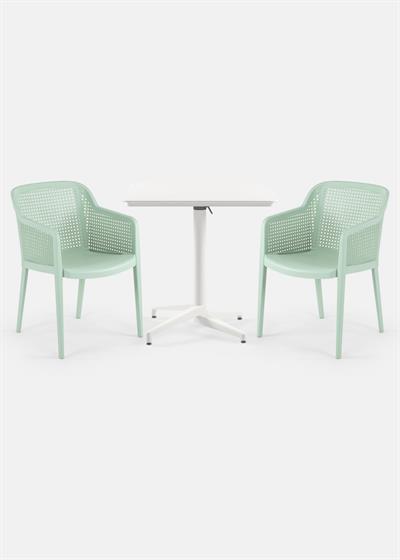 TİLİA BİSTRO SET MOON MASA KATLANIR 70X70 KARE - OCTA KOLTUK