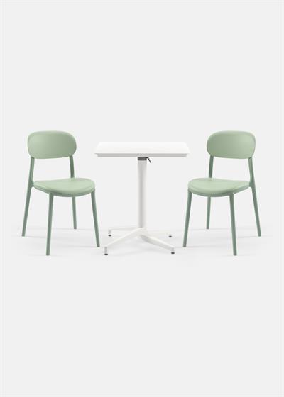 TİLİA BİSTRO SET MOON MASA KATLANIR 70X70 KARE - ALİ SANDALYE