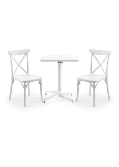 TİLİA BİSTRO SET MOON MASA KATLANIR 70X70 KARE - CAPRİ SANDALYE