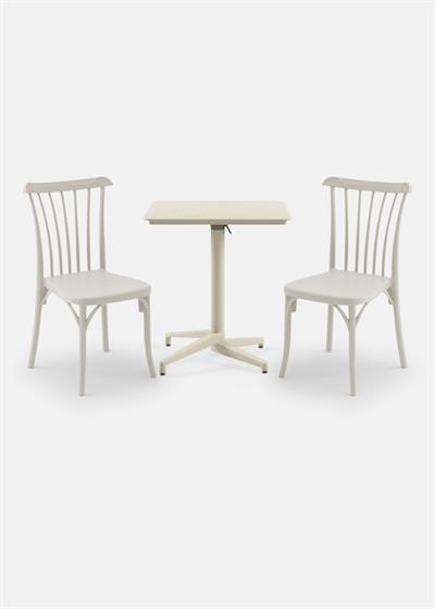 TİLİA BİSTRO SET MOON MASA KATLANIR 70X70 KARE - GOZO SANDALYE