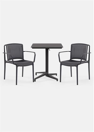 TİLİA BİSTRO SET MOON MASA KATLANIR 70X70 KARE - NES KOLTUK