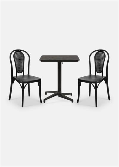 TİLİA BİSTRO SET MOON MASA KATLANIR 70X70 KARE - SOZO-C SANDALYE