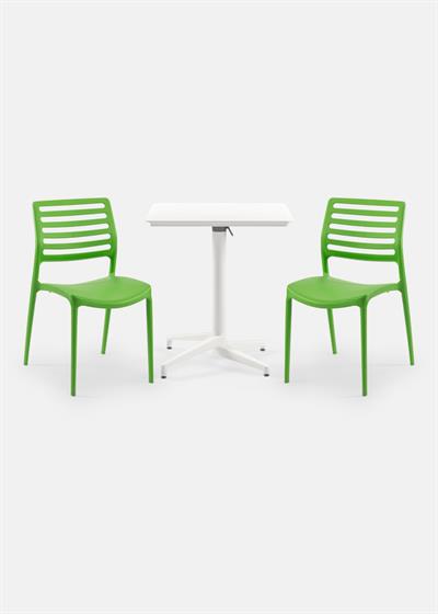 TİLİA BİSTRO SET MOON MASA KATLANIR 70X70 KARE - LOUİSE SANDALYE