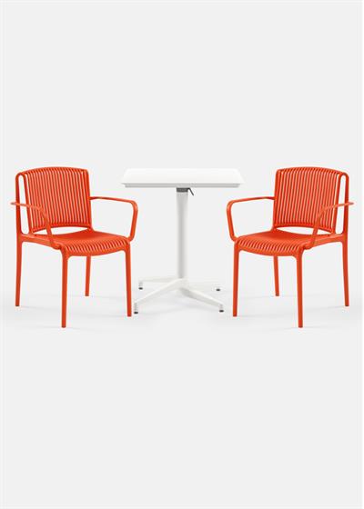 TİLİA BİSTRO SET MOON MASA KATLANIR 70X70 KARE - NES KOLTUK