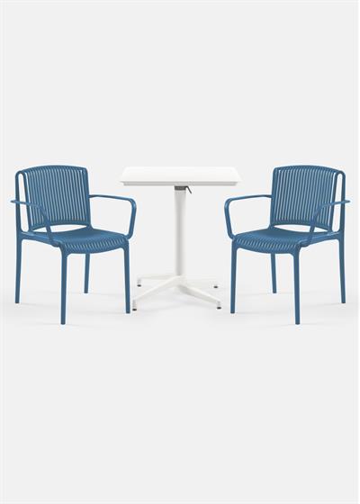 TİLİA BİSTRO SET MOON MASA KATLANIR 70X70 KARE - NES KOLTUK