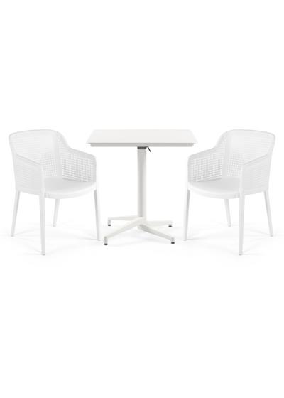 TİLİA BİSTRO SET MOON MASA KATLANIR 80X80 KARE - OCTA KOLTUK