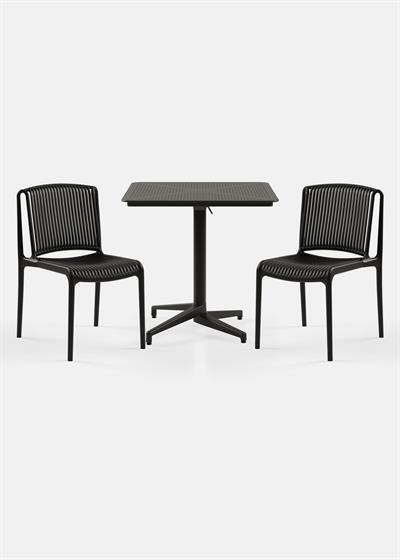 TİLİA BİSTRO SET MOON MASA KATLANIR 80X80 KARE - NES SANDALYE